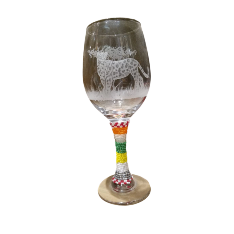 Beaded Wine Glass