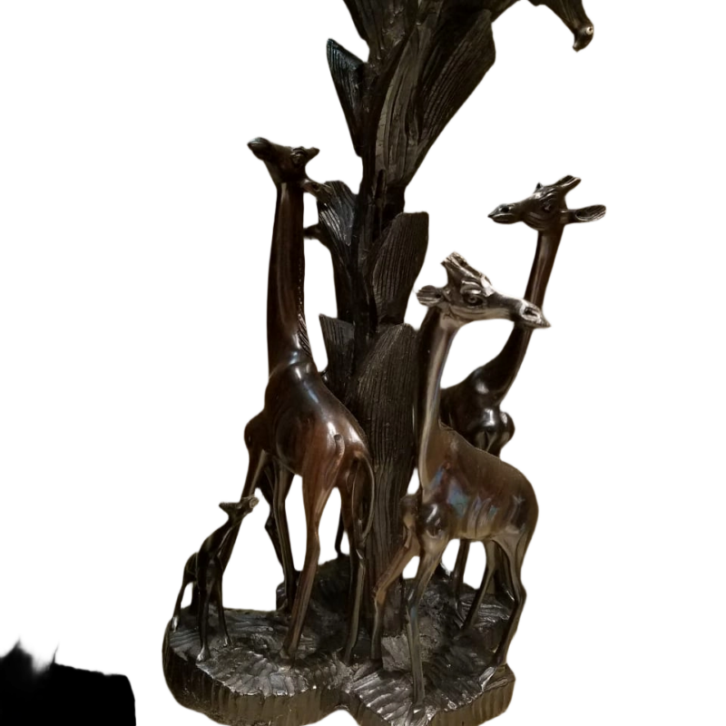 Ebony Giraffe Family